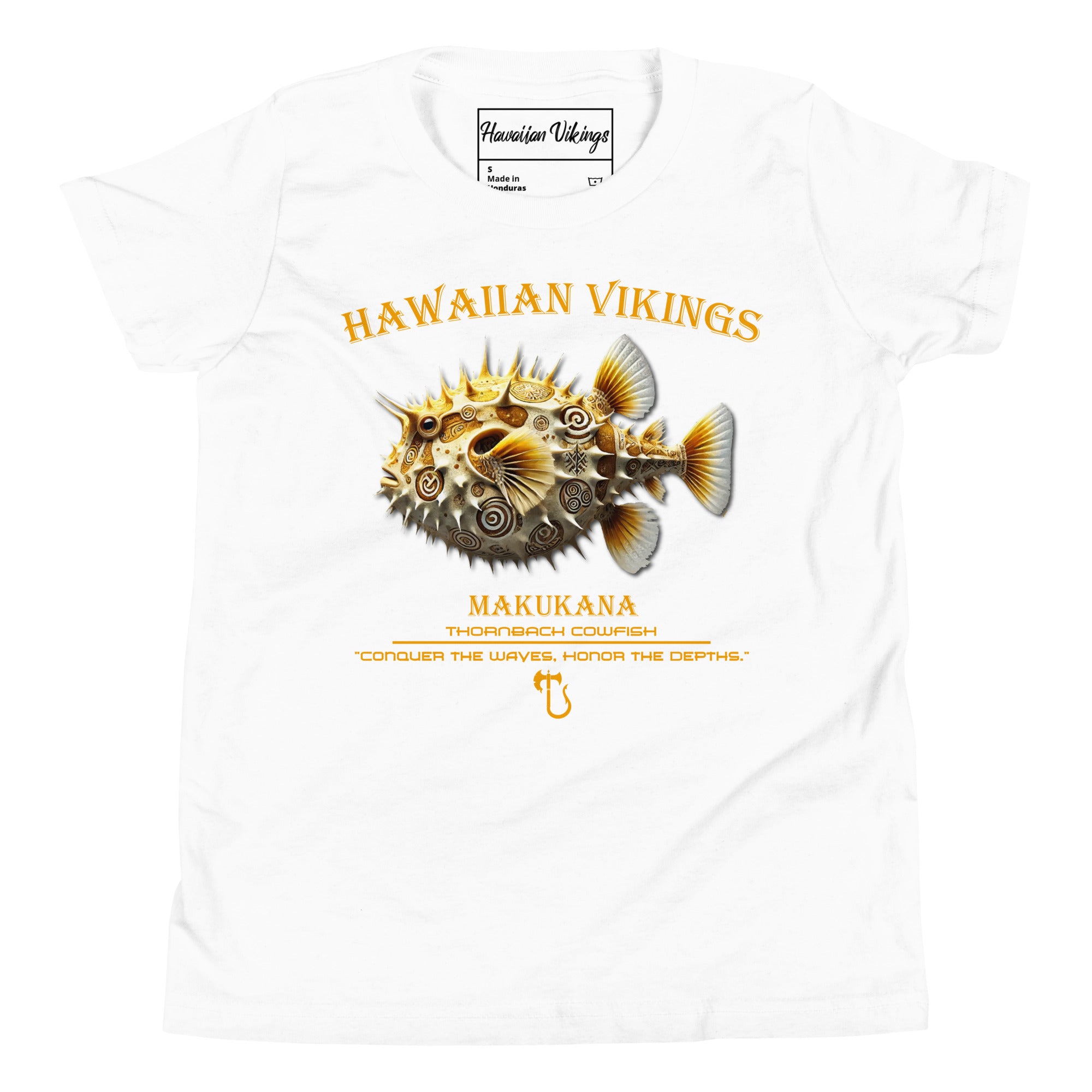 Thornback Cowfish Youth Short Sleeve T-Shirt - Hawaiian Vikings