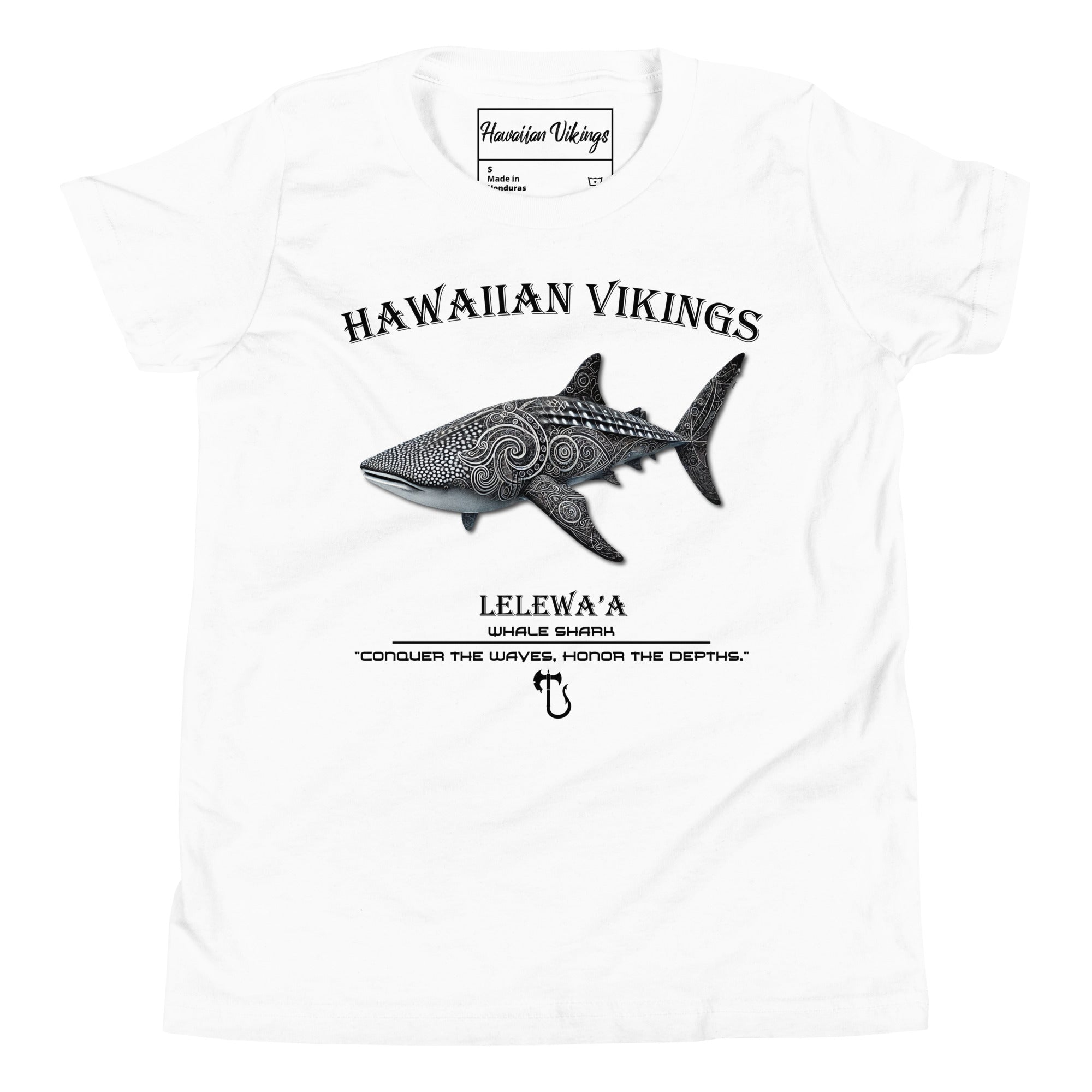 Whale Shark Youth Short Sleeve T-Shirt - Hawaiian Vikings