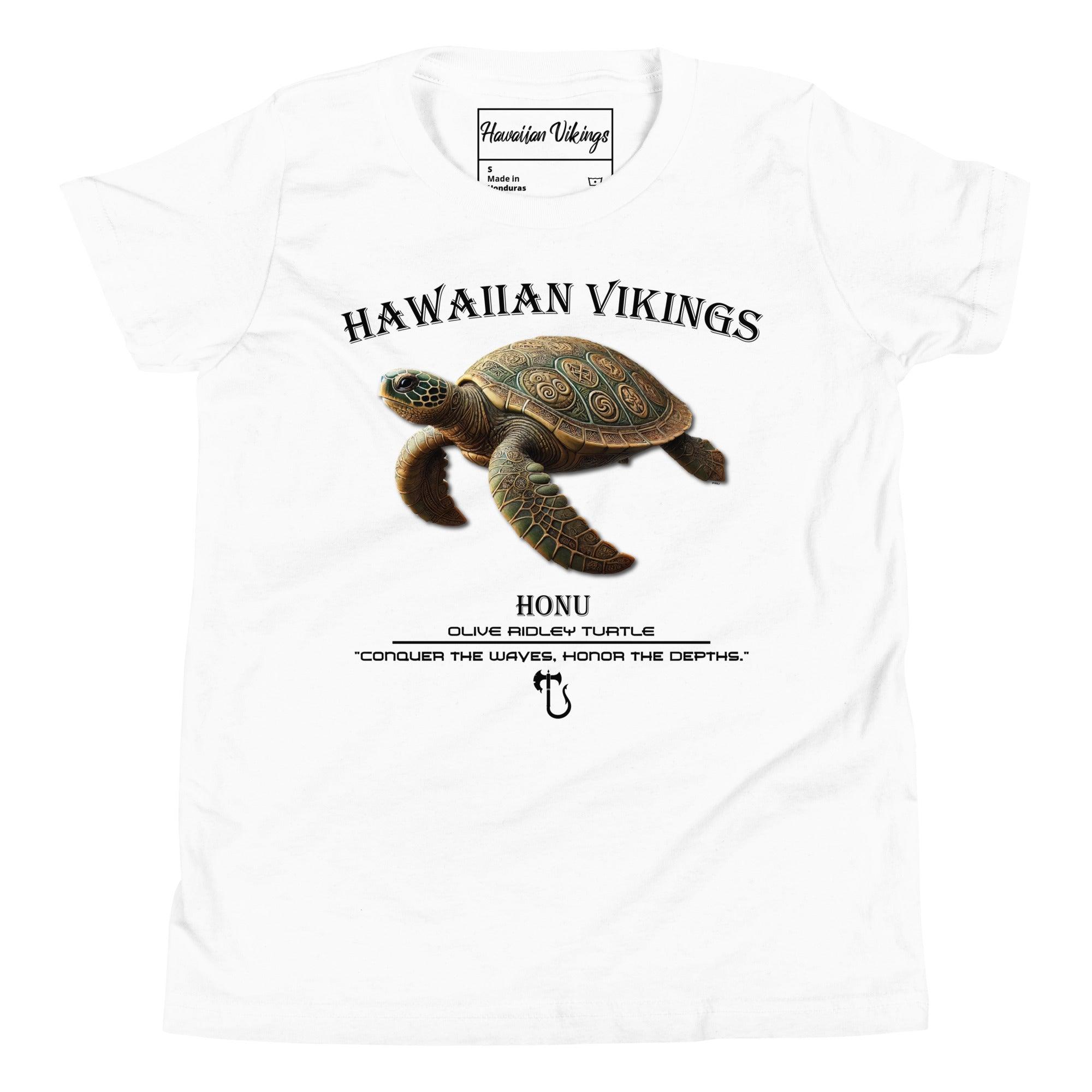 Olive Ridley Turtle Youth Short Sleeve T-Shirt - Hawaiian Vikings