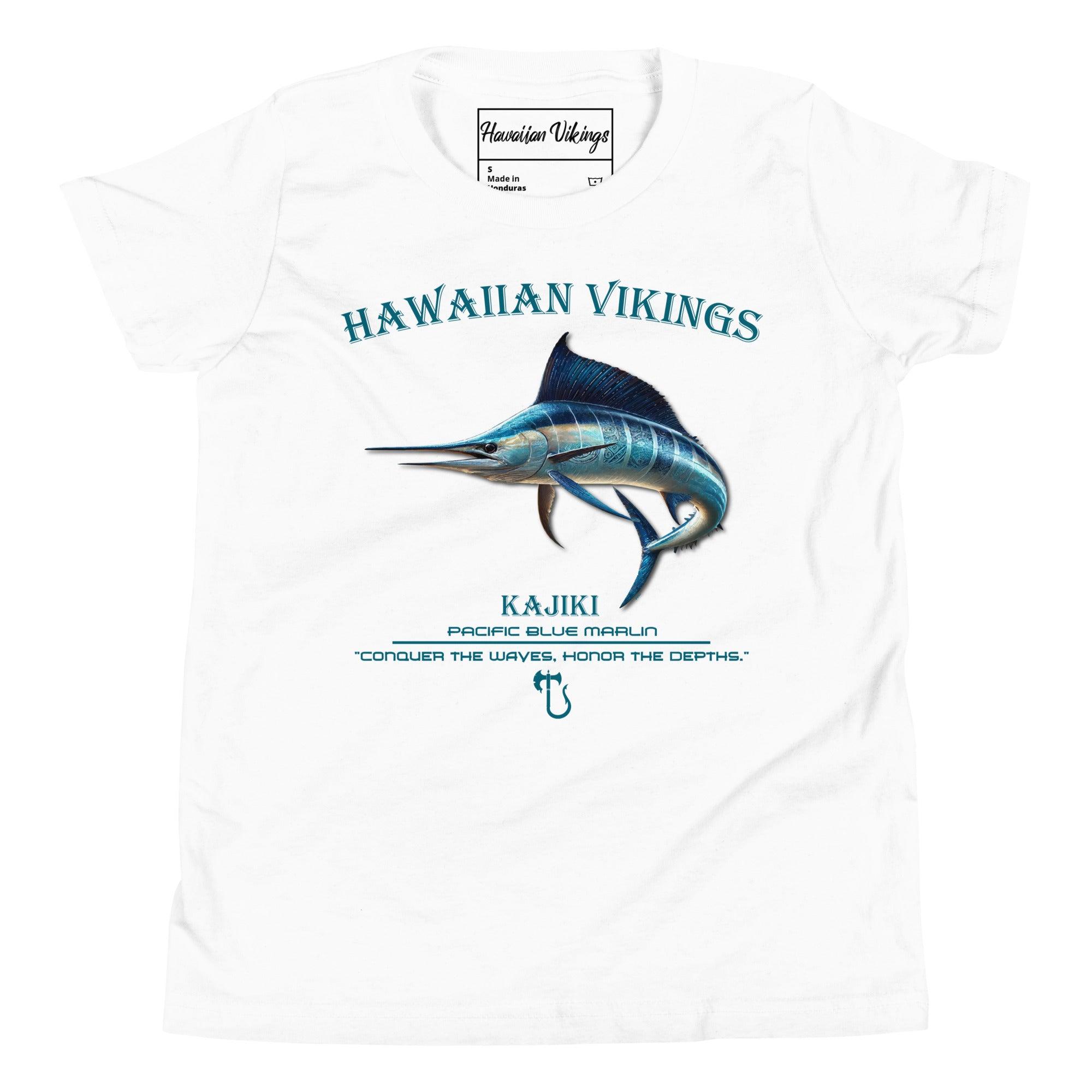 Pacific Blue Marlin Youth Short Sleeve T-Shirt - Hawaiian Vikings