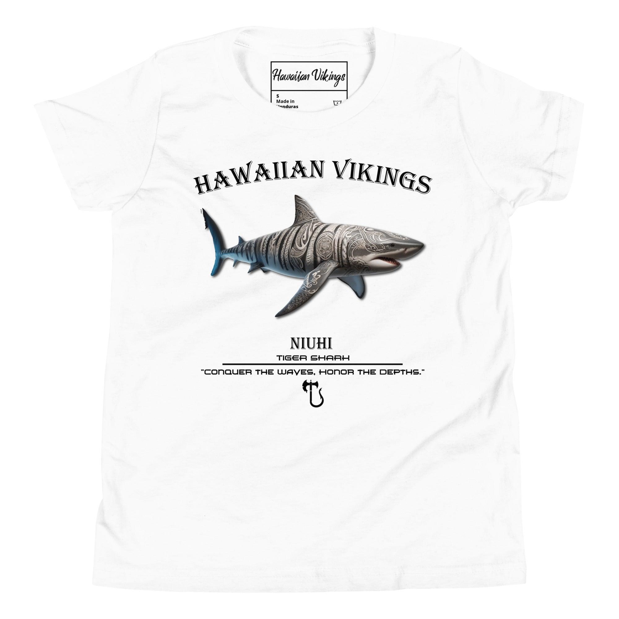 Tiger Shark Youth Short Sleeve T-Shirt - Hawaiian Vikings